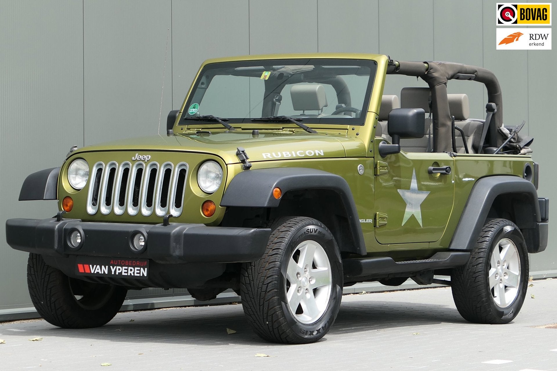 Jeep Wrangler 3.8 Rubicon Youngtimer Airco Cruise, Auto's, Stof, Gebruikt, Beige, Vierwielaandrijving