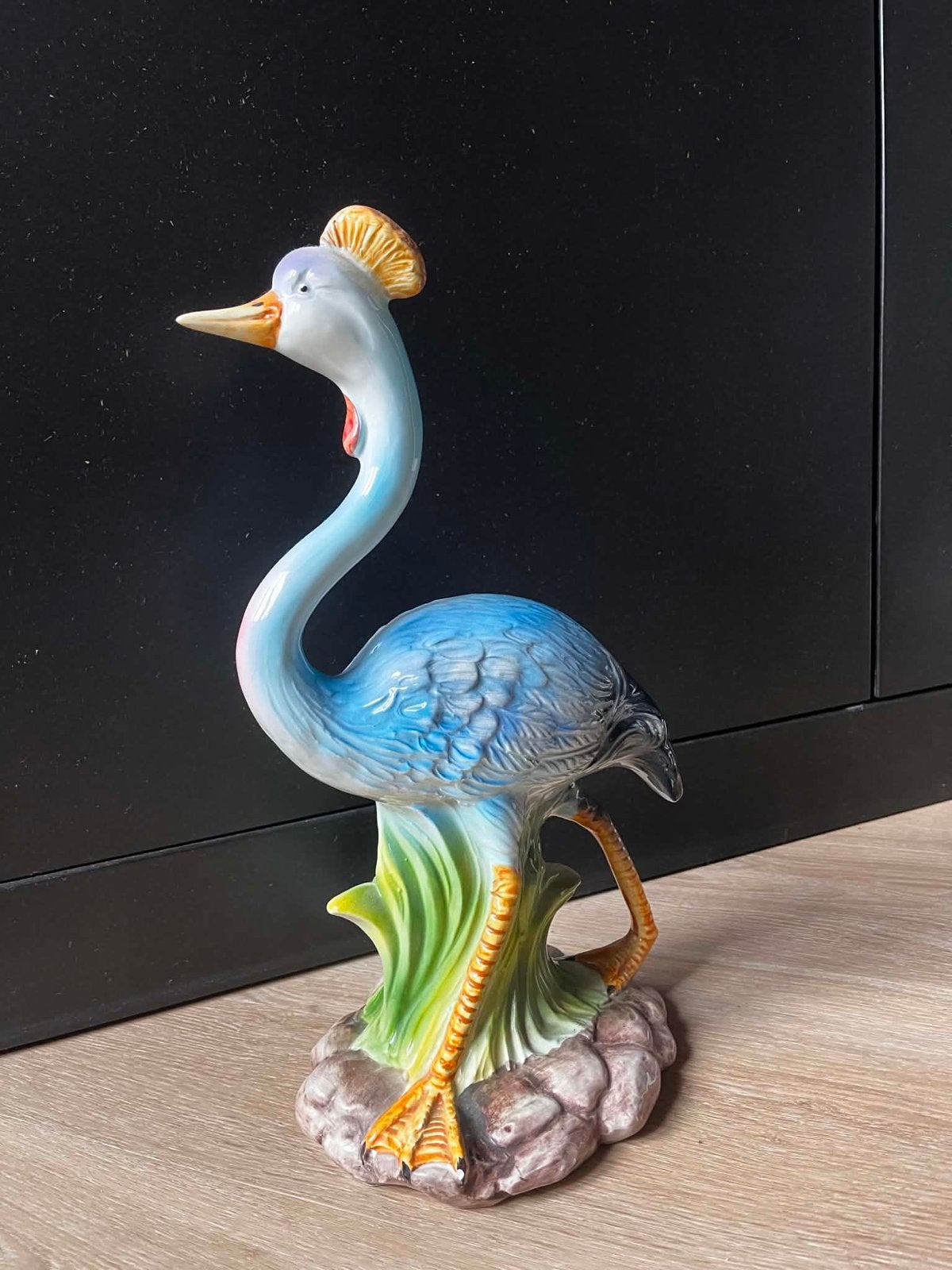 Vintage Keramieken Reiger/Kraanvogel Beeld - Jema holland, Ophalen