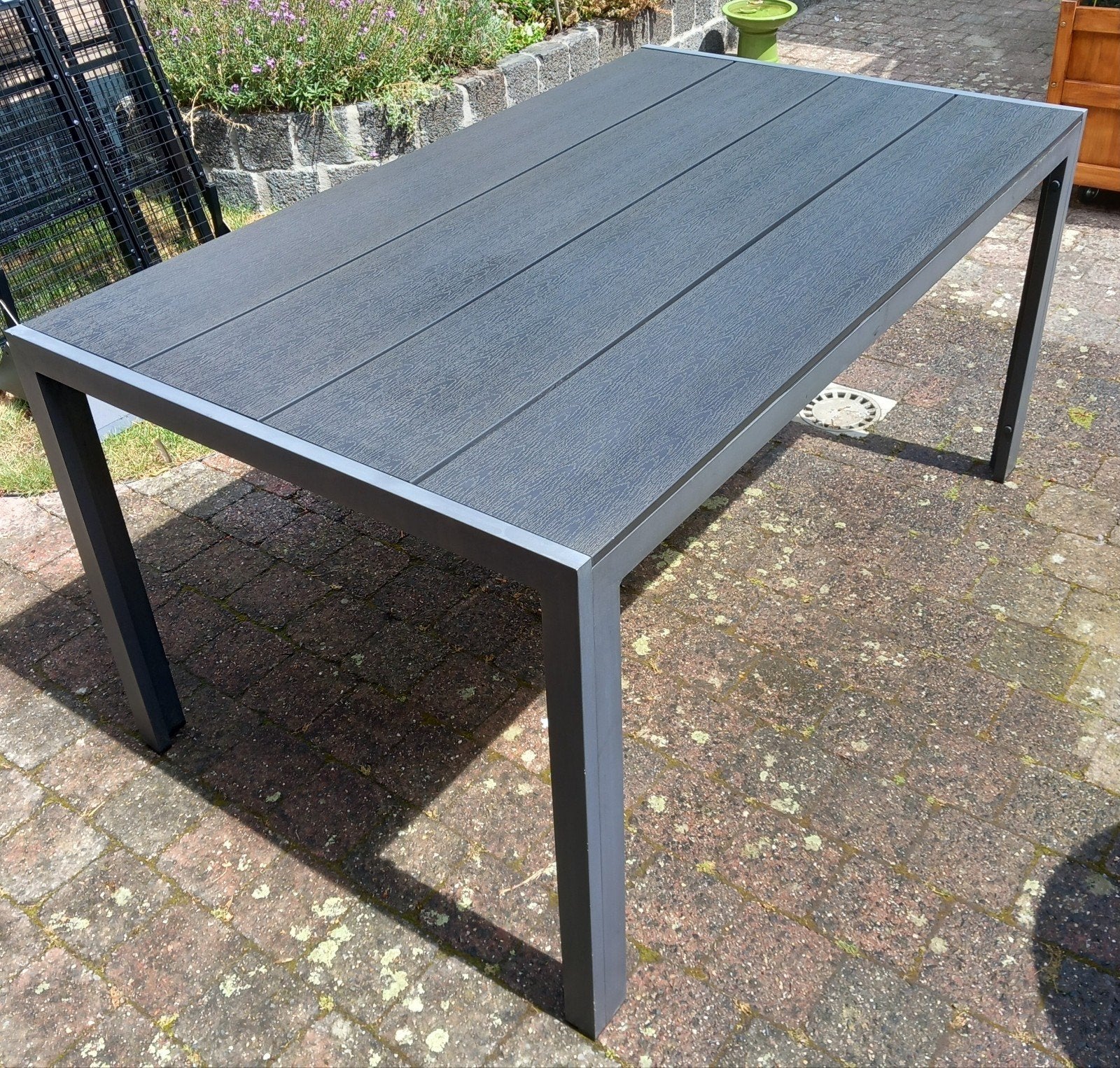 Jutlandia Tuintafel Maderup 90x150cm - Grijs, Tuin en Terras, Ophalen, Gebruikt, Rechthoekig, Aluminium
