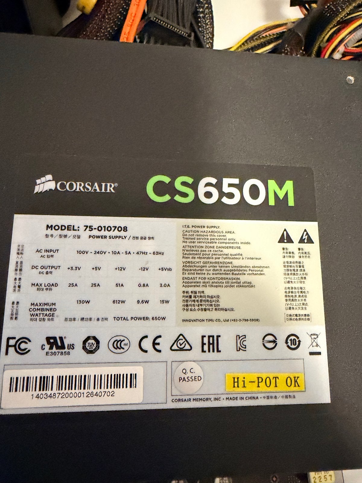 Moederbord, CPU, Geheugen, Voeding, SSD - Complete Set, Gebruikt, 8 GB, Ophalen of Verzenden, SSD