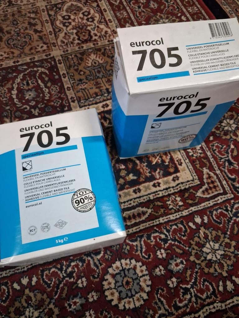 Nieuw Vol pak poeder tegellijm  Eurocol 705, Overige materialen, Wandtegels, Nieuw, Minder dan 20 cm