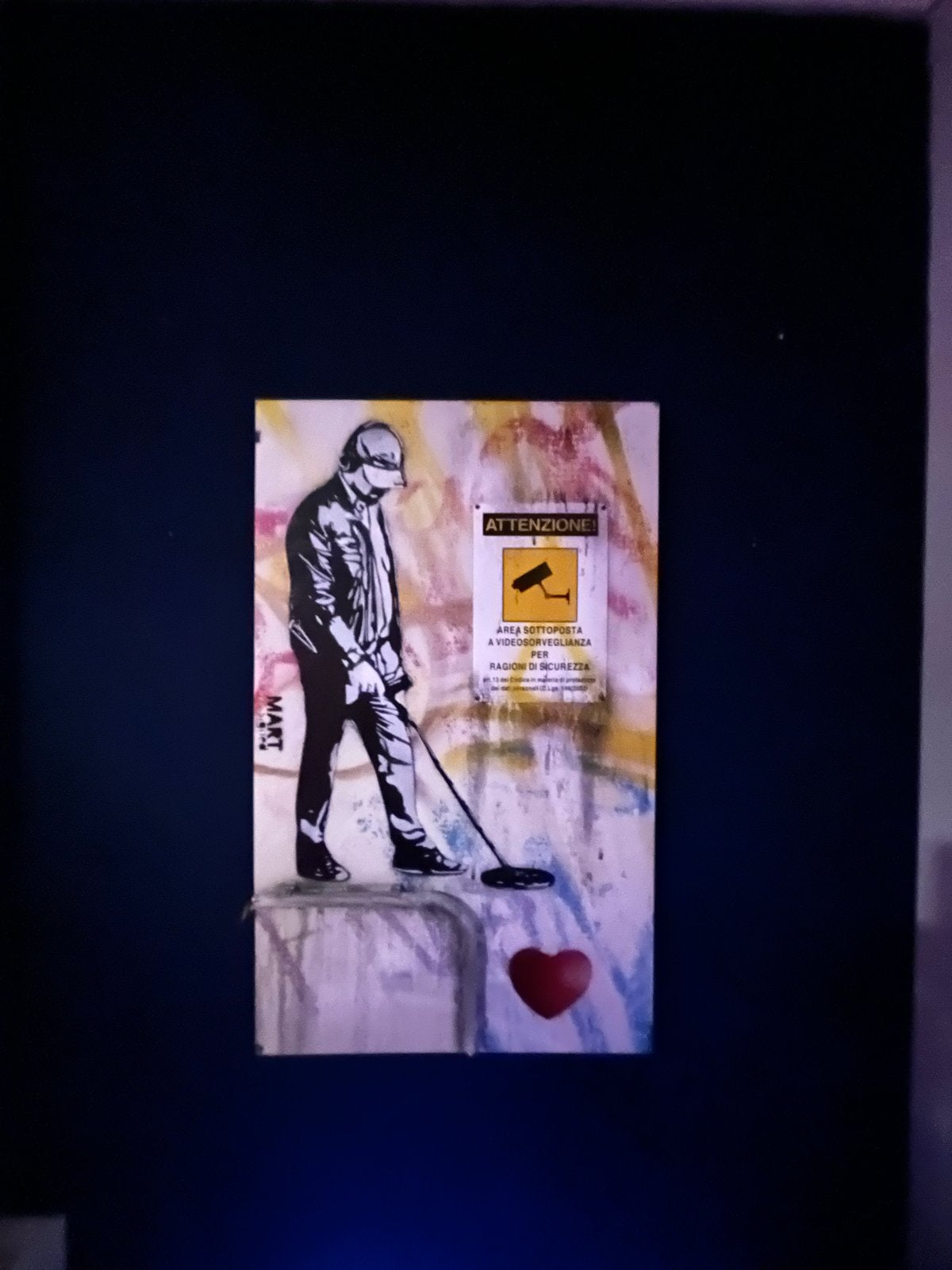 Mart Signed - "Where Is The Love" - Uniek Straatkunstwerk, Overig onderwerp, Ophalen of Verzenden, Gesigneerd, Overige materialen