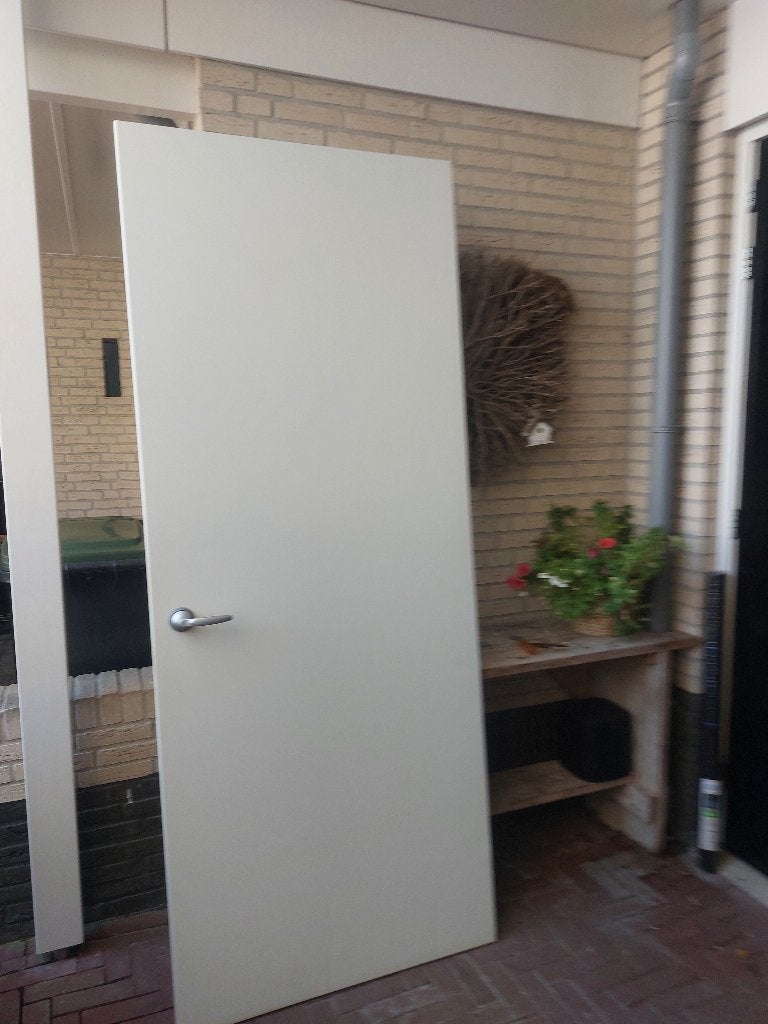 opdekdeur wit, Doe-het-zelf en Verbouw, Gebruikt, 80 tot 100 cm, Binnendeur, Ophalen of Verzenden