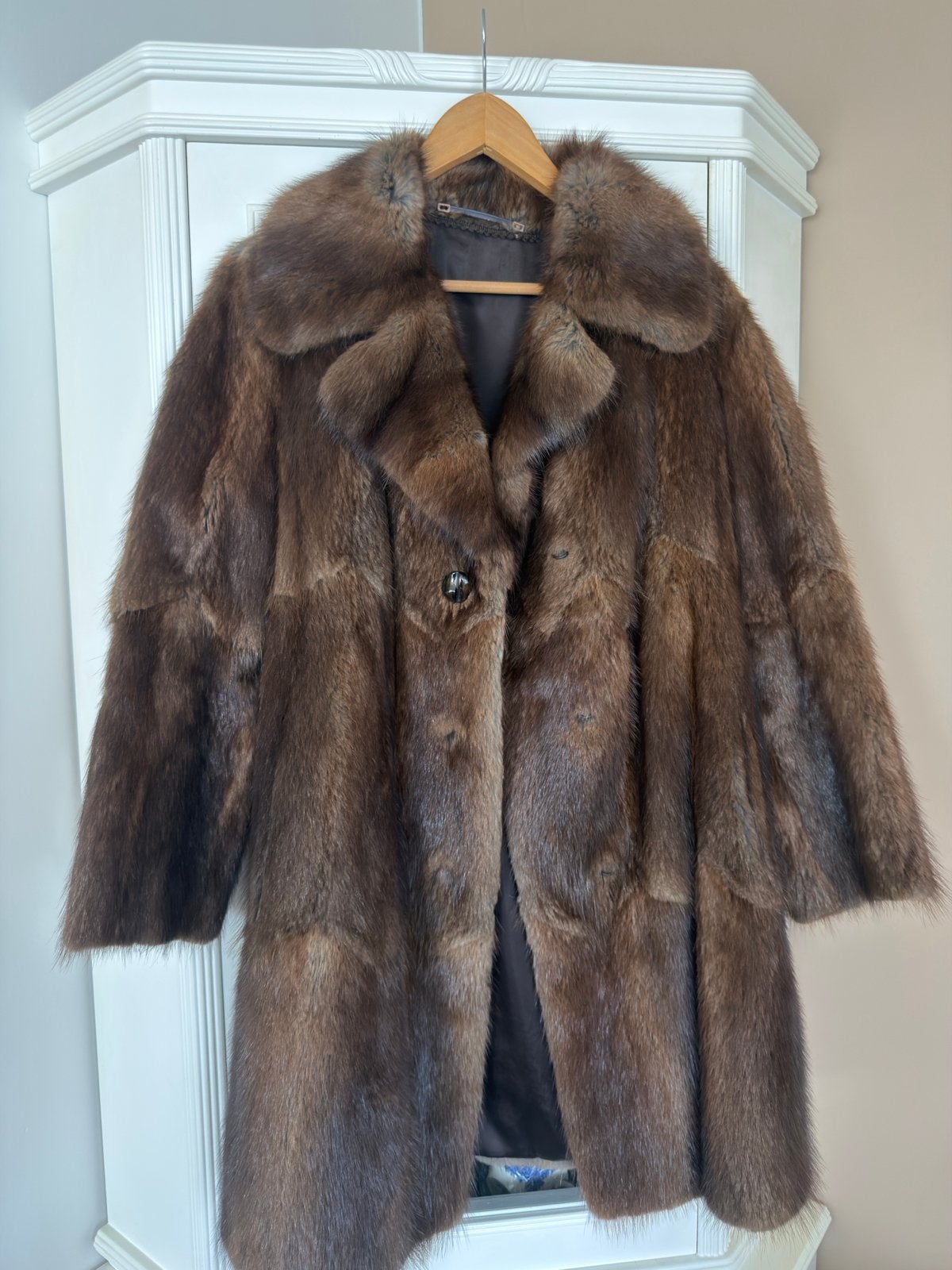 Luxe Nertsen Bontjas - Vintage Bruin, Ophalen of Verzenden, Gedragen, Bruin