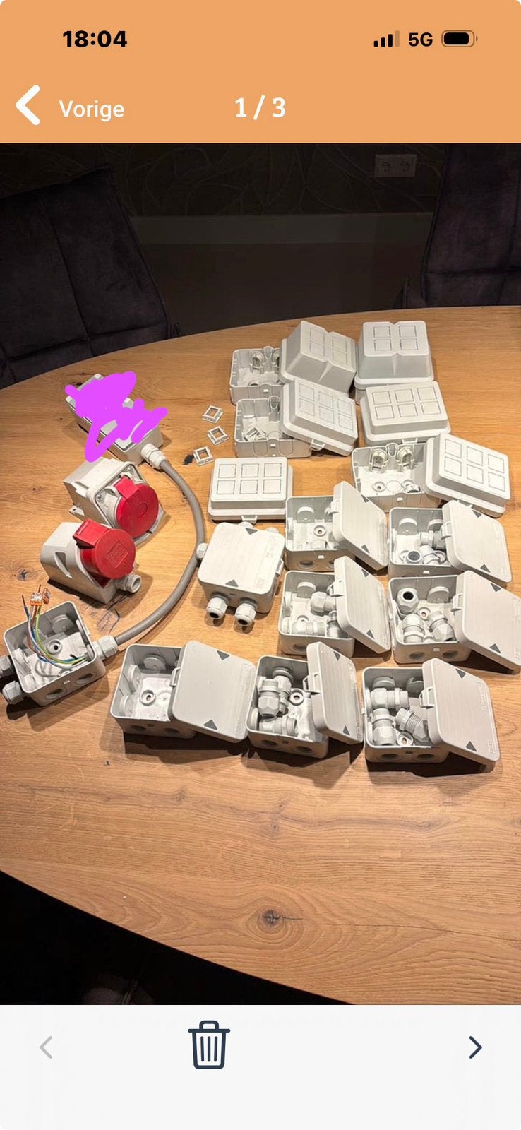 Lasdozen verdeeldoos krachtstopcontact voor hobbyist, Ophalen of Verzenden, Gebruikt, Overige merken, Stopcontact