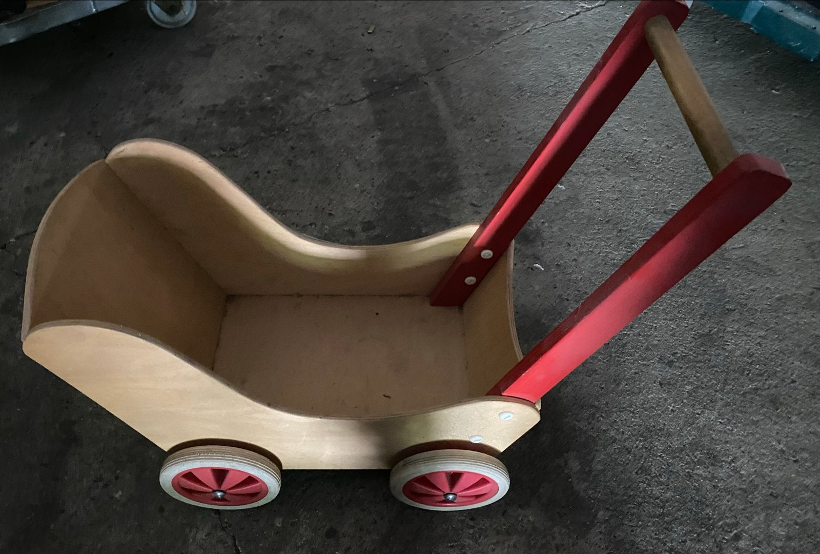 Houten loopwagen / poppenwagen, Ophalen, Gebruikt, Jongen of Meisje
