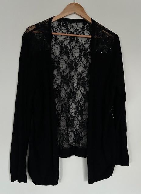 Leuk vest met kant, Ophalen of Verzenden, Gedragen, Maat 42/44 (L), Zwart