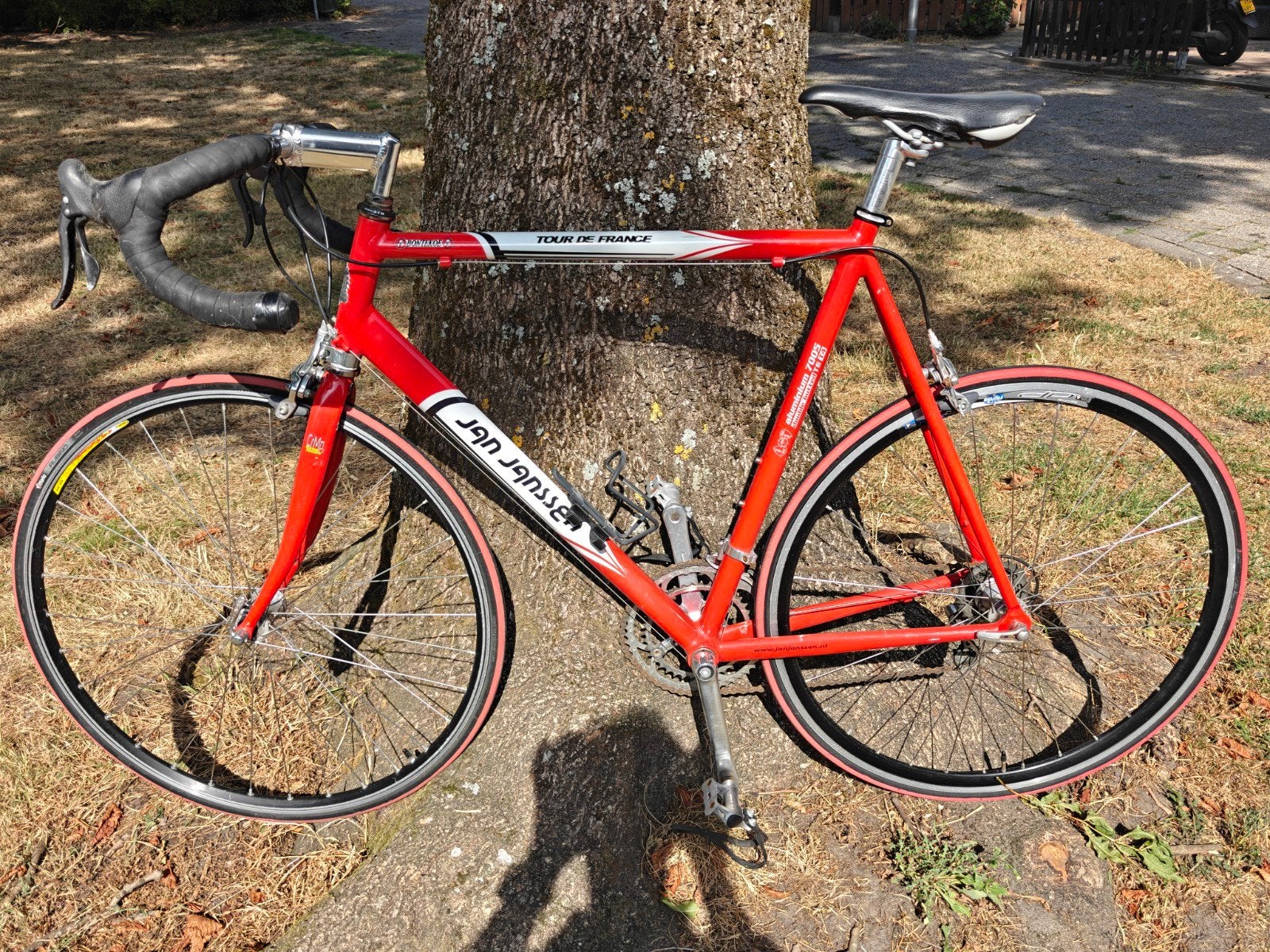 Jan Janssen 62cm racefiets mooie muurdecoratie voor wielrenl, Ophalen