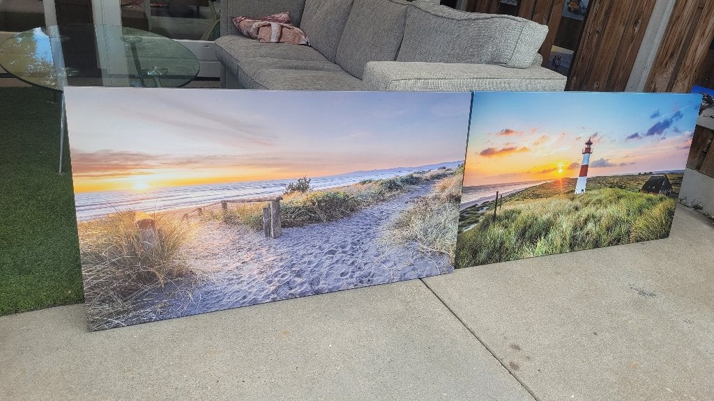 schilderij woonversiering, Antiek en Kunst, Kunst | Schilderijen | Modern, Hout, Op houten frame, Print, Landschap