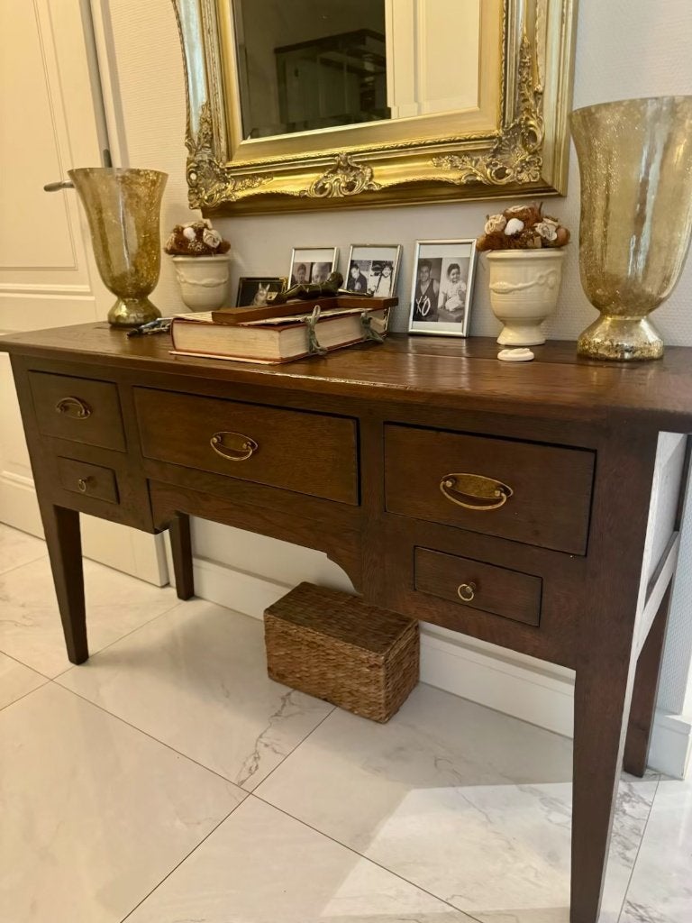 Eiken halconsole met laden, Antiek en Kunst, Antiek | Meubels | Kasten, Ophalen