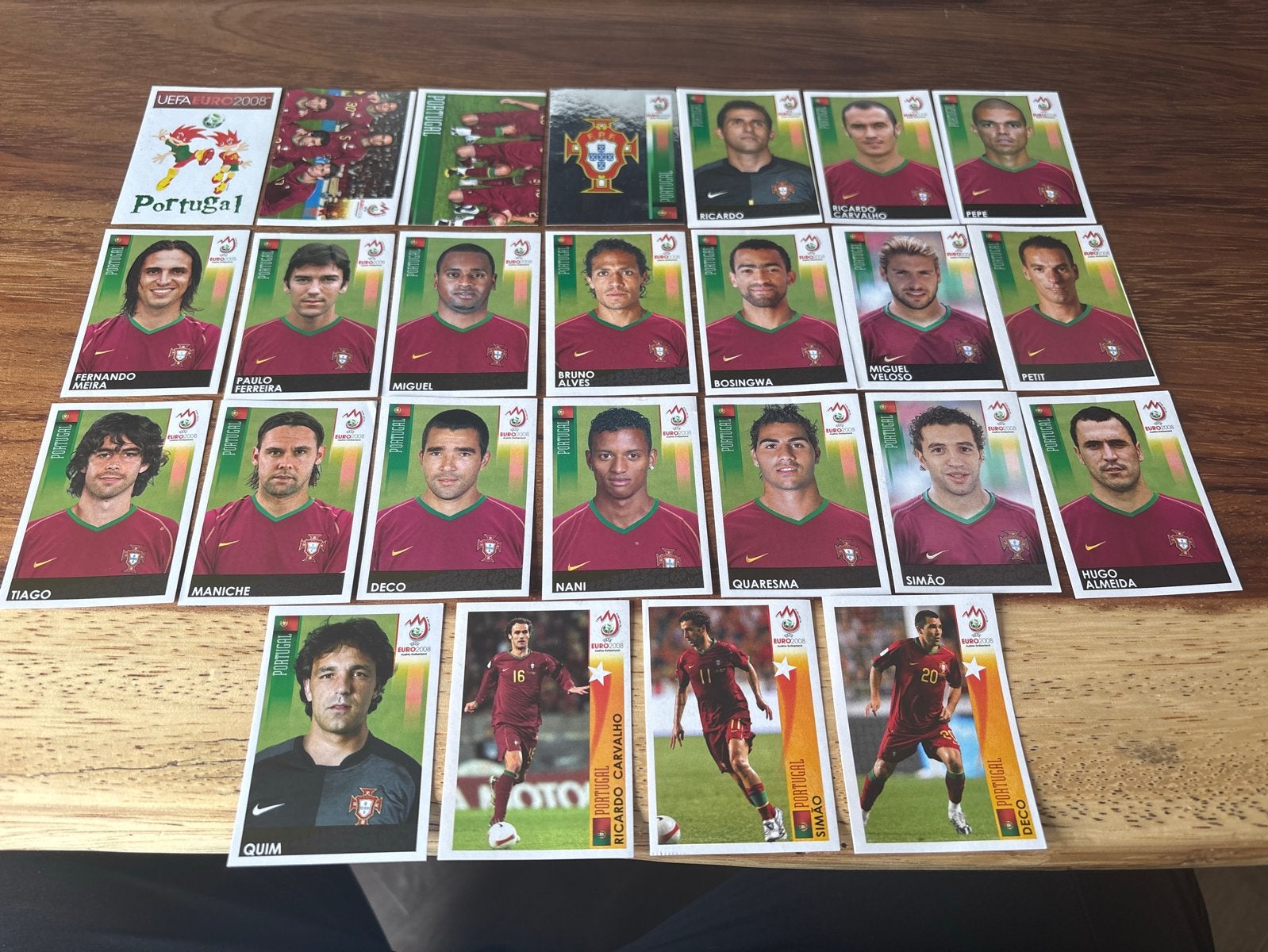Portugal EURO 2008 Panini Stickers - Voetbalcollectie, Ophalen of Verzenden, Zo goed als nieuw, Meerdere stickers