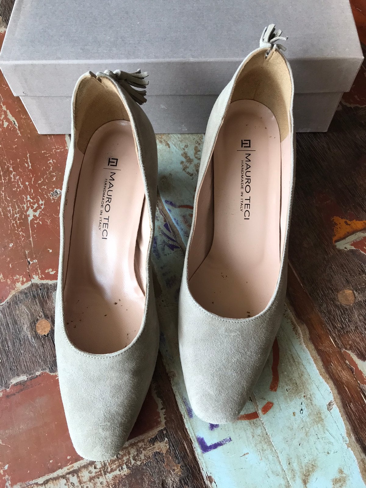 Pumps van Mauro Teci, maat 38, Kleding | Dames, Schoenen, Pumps, Verzenden, Beige, Zo goed als nieuw