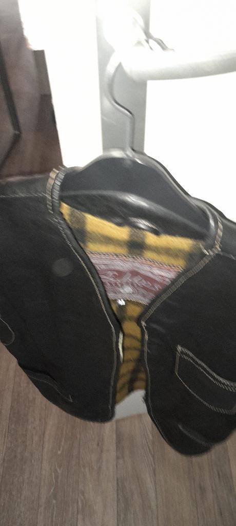 leren gilet maat m, Onbekend, Maat 48/50 (M), Zwart, Nieuw