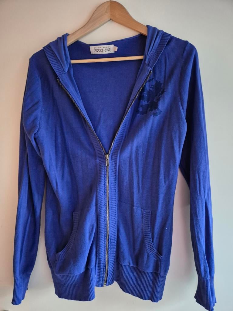 Sissy-Boy hoodie vest maat L - Blauw, Blauw, Maat 42/44 (L), Sissy-Boy, Ophalen of Verzenden