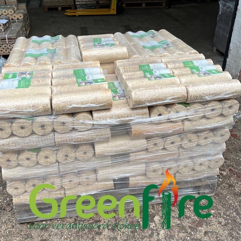 Nestro Briketten – halve pallet, Tuin en Terras, Haardhout, Minder dan 3 m³, Ophalen of Verzenden, Overige houtsoorten, Blokken