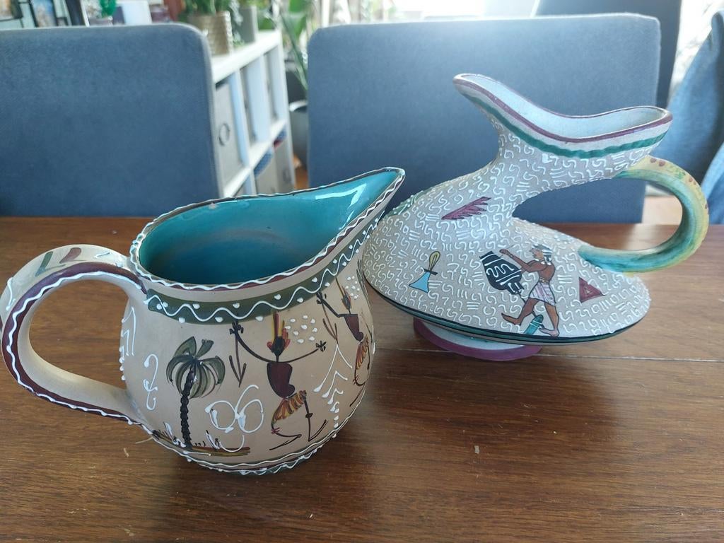 Decoratieve kruiken van Deruta - Set van 2, Ophalen of Verzenden