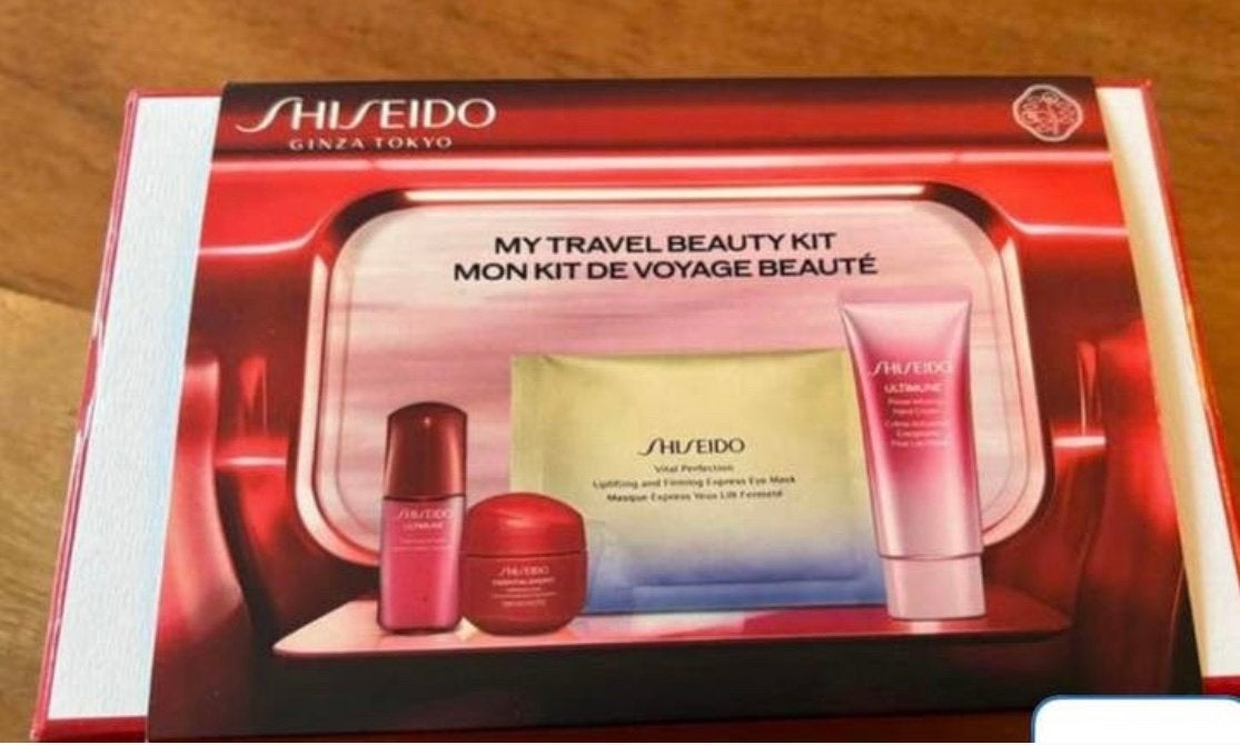 Shiseido set/geschenkset /travel beauty kit/nieuw, Ophalen of Verzenden, Nieuw, Gehele gezicht