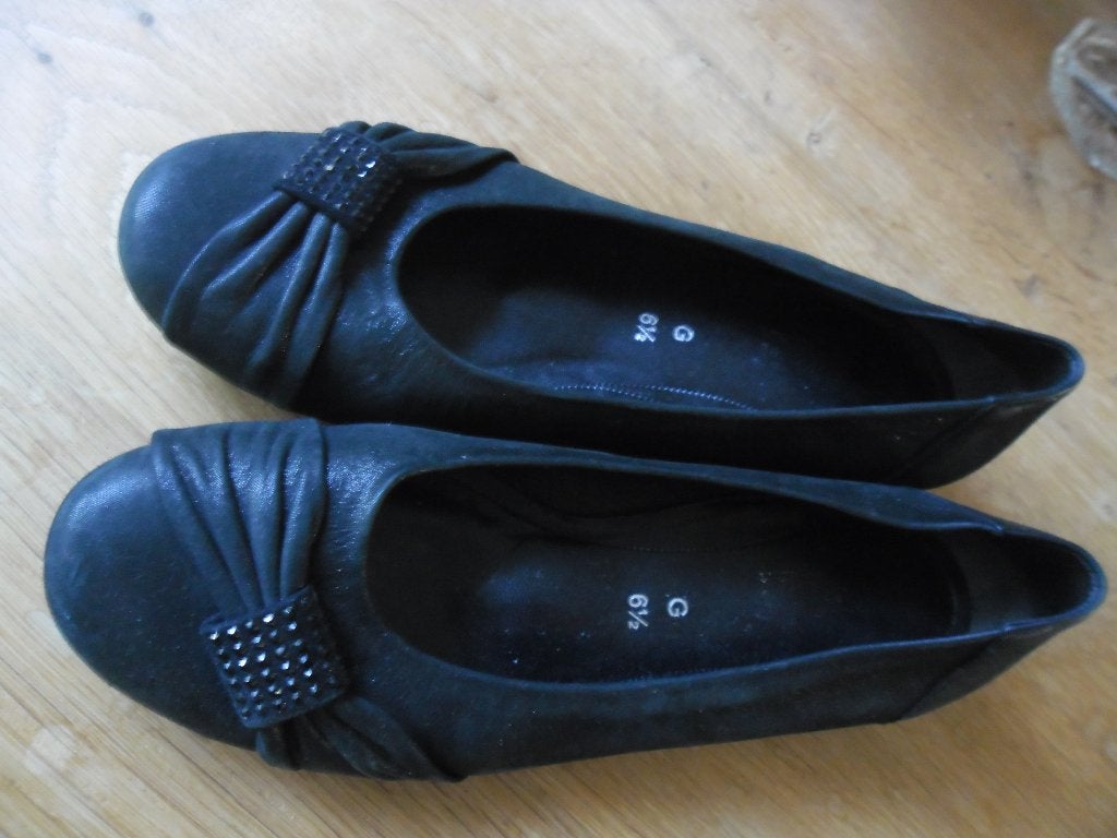 z.g.a.n. gabor ballerina,s Maat 39,5 Wijdte G, Zwart, Gabor, Zo goed als nieuw, Ballerina's