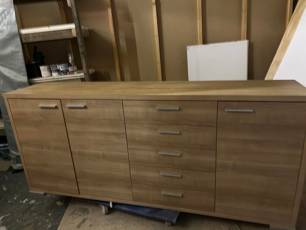 Eiken Dressoir, opbergkast, tv meubel, Ophalen, Zo goed als nieuw, 25 tot 50 cm, 150 tot 200 cm