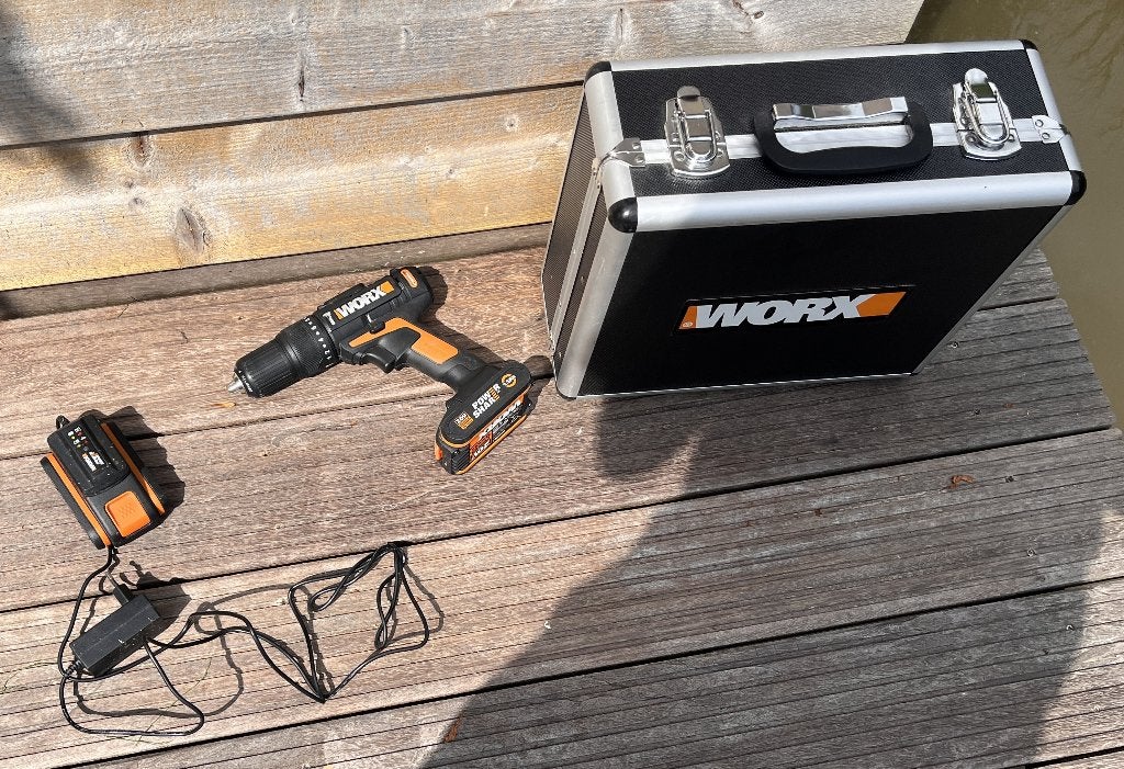 WORX Accuboormachine en SENCYS sleutel- en dopsleutelset, Doe-het-zelf en Verbouw, Ophalen, Zo goed als nieuw, Boormachine