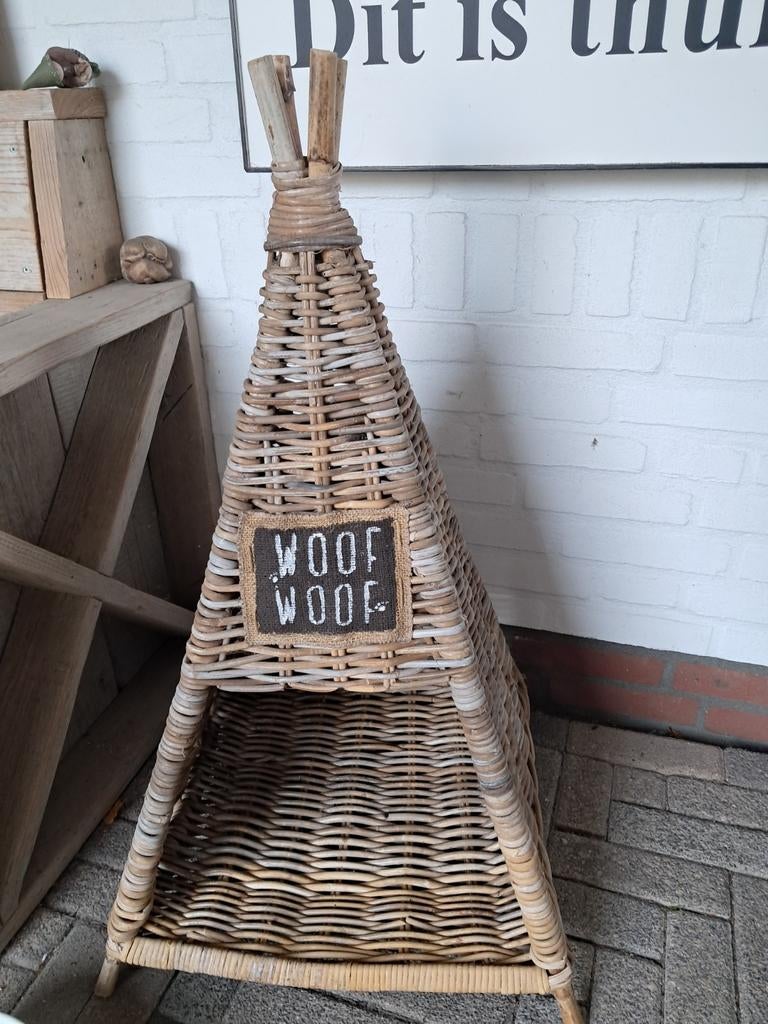 Rattan Tipi mand/tent voor kleine hond/kat, Dieren en Toebehoren, Ophalen of Verzenden, Nieuw