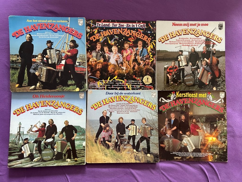 8 LP's De Havenzangers (ook per stuk te koop), LP, Gebruikt, Ophalen of Verzenden, Levenslied of Smartlap