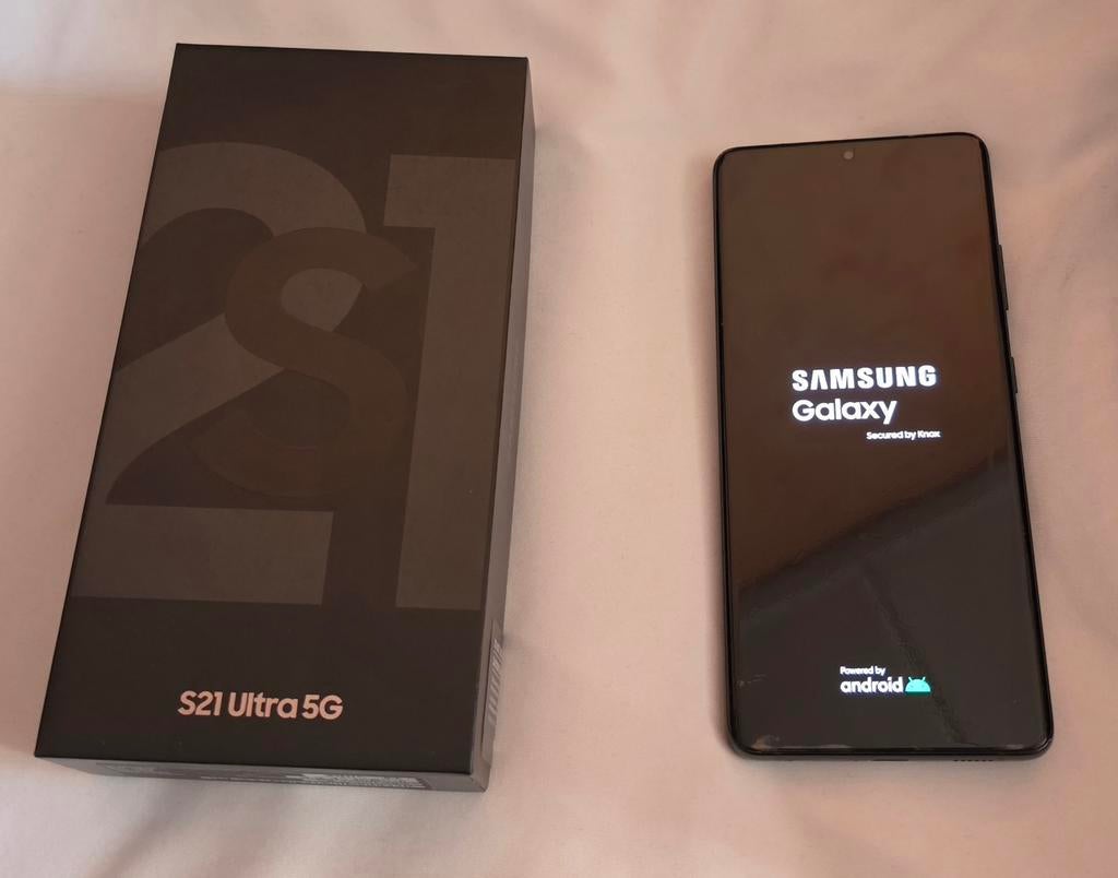 Samsung S21 Ultra 128GB Zwart - Zeer goede staat + hoesje, Telecommunicatie, Mobiele telefoons | Samsung, Zwart, Touchscreen, Ophalen of Verzenden