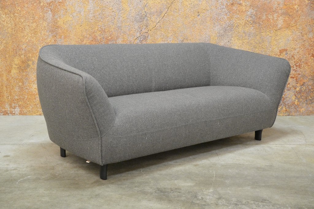 Als NIEUW! grijze stoffen Leolux Pode Turia design bank, Leolux, Leolux, 150 tot 200 cm, Tweepersoons