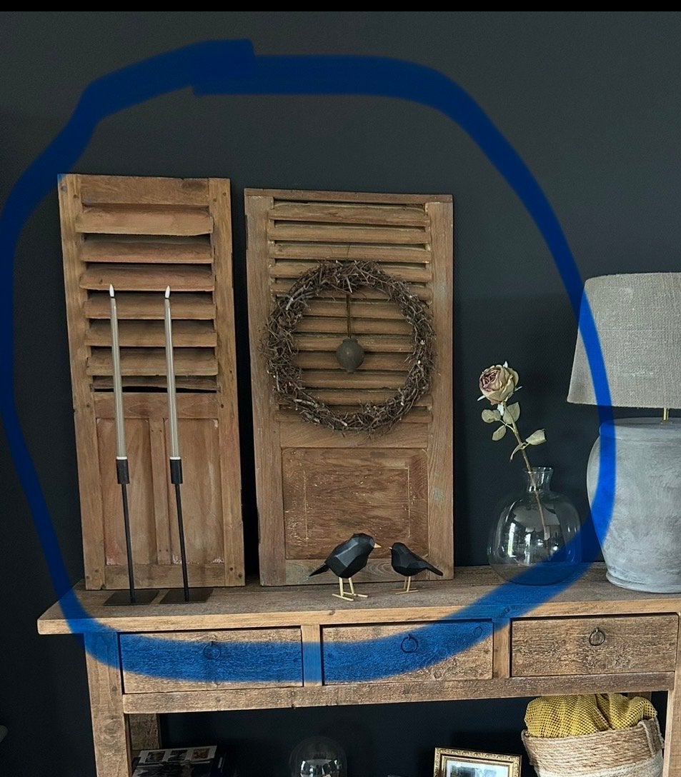Decoratieve houten luiken (set van 2), Huis en Inrichting, Ophalen, Hout, Gebruikt, Landelijk