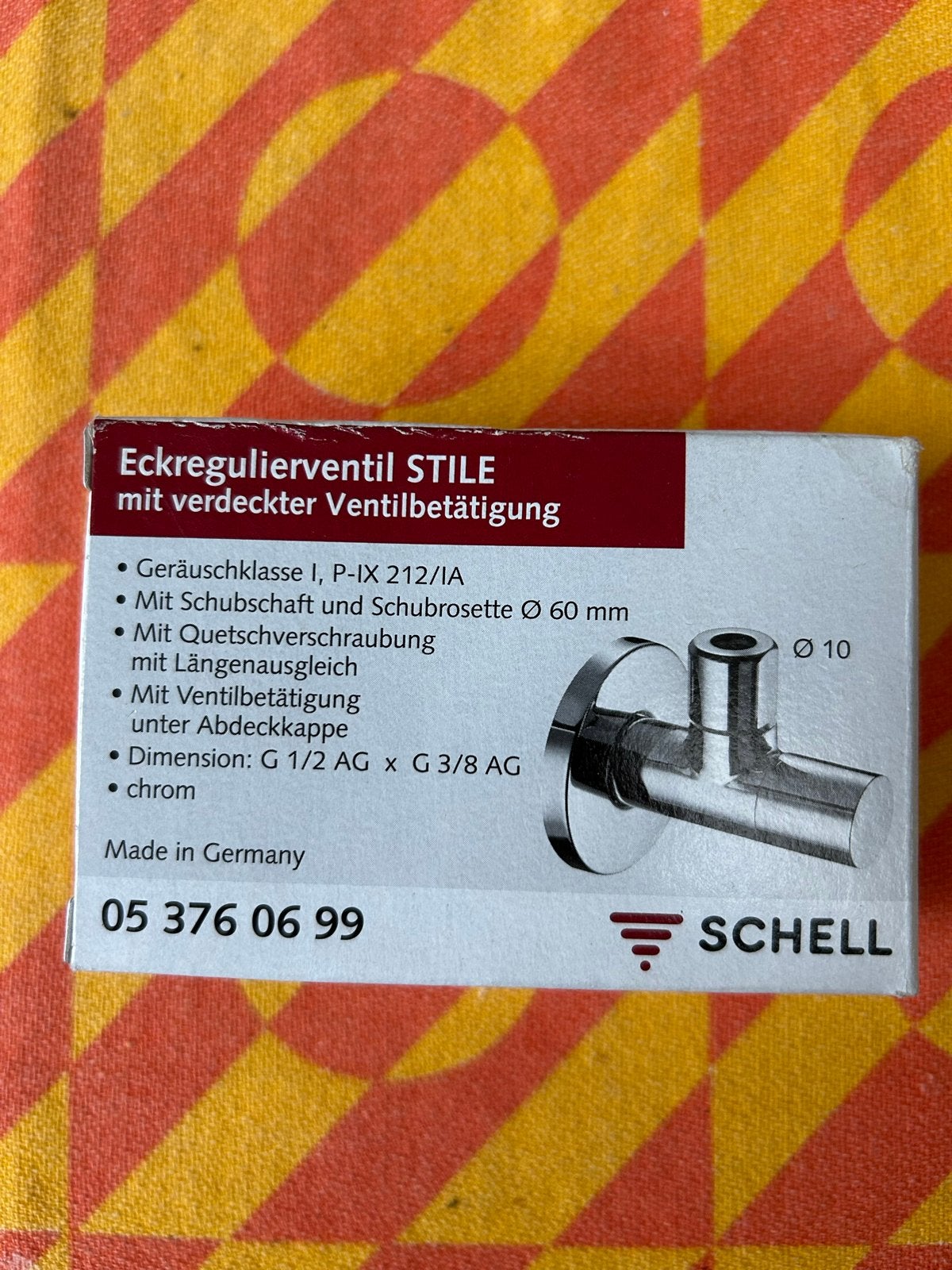 2x Schell Hoekstopkraan Chroom G1/2 AG x G3/8, Ophalen of Verzenden, Nieuw, Chroom, Kraan