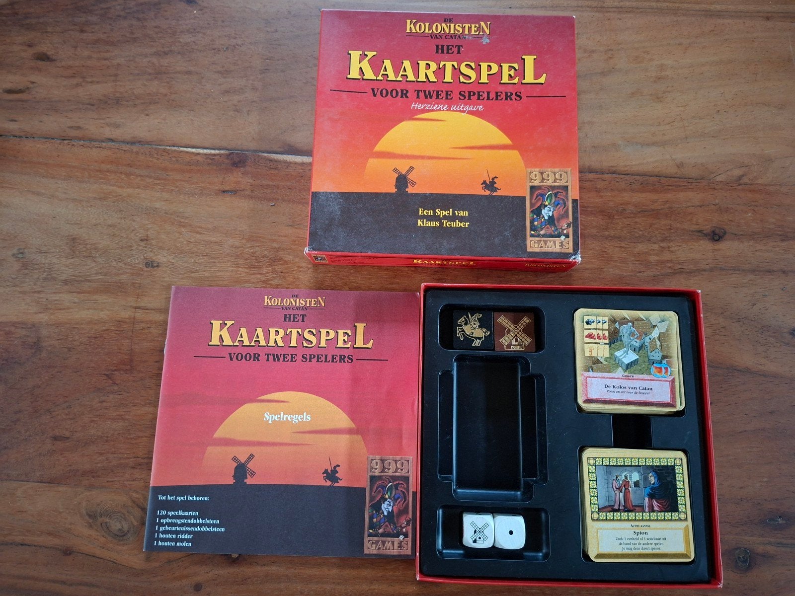 Kolonisten van catan kaartspel compleet spelregels, Hobby en Vrije tijd, Een of twee spelers, Ophalen of Verzenden, Gebruikt, 999 Games