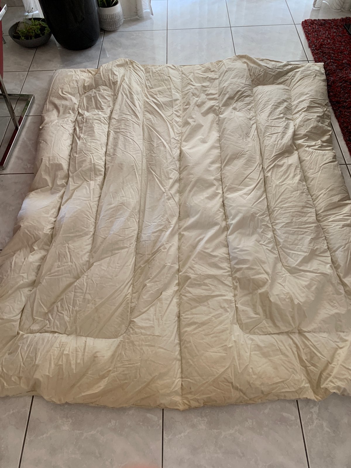 donzen dekbed 2 persoons Cinderella, Gebruikt, Wit, Tweepersoons, Dons en Veren