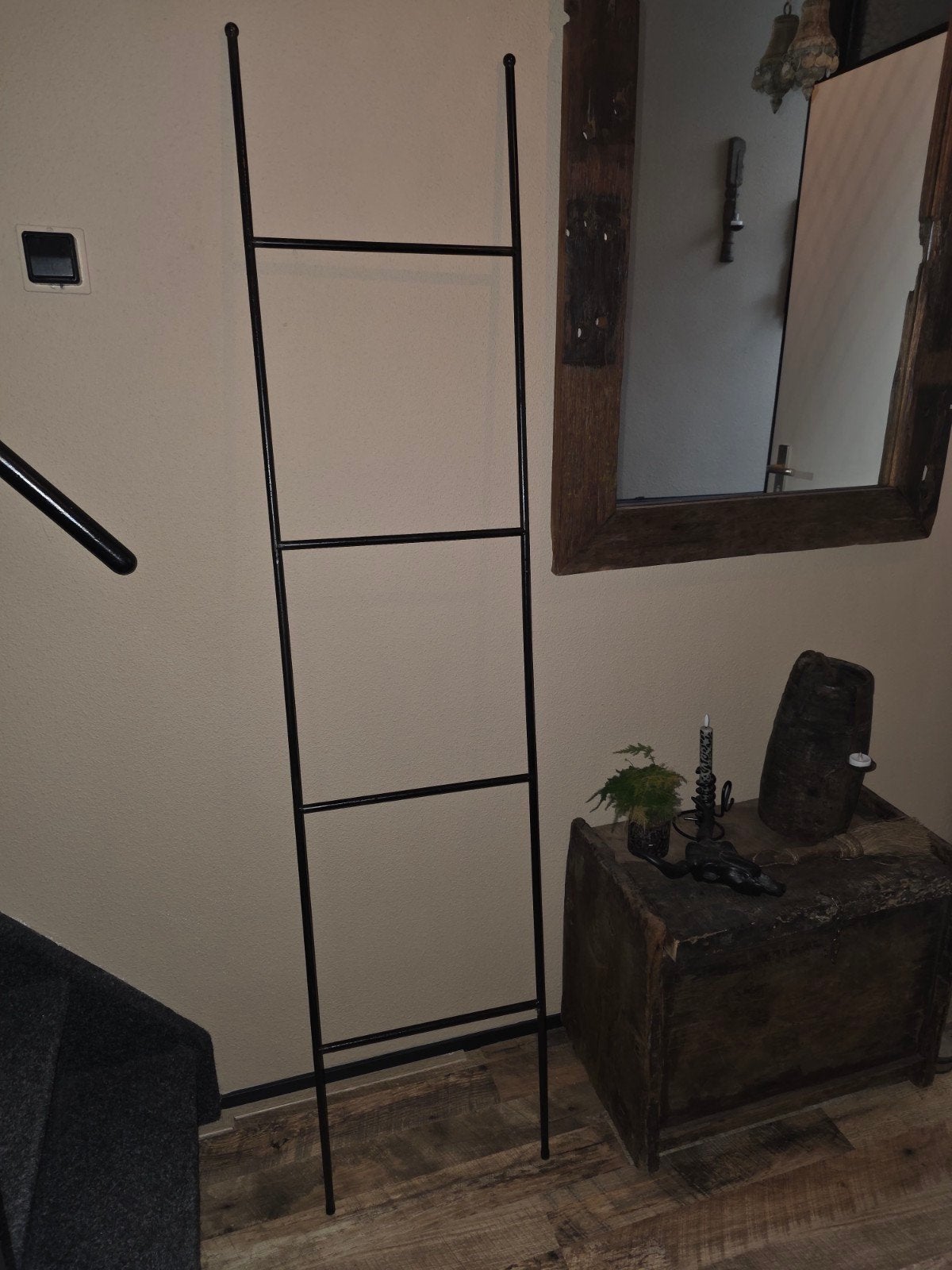 Metalen decoratieladder voor plaids & dekens  Profijt Meubel, Huis en Inrichting, Ophalen, Zwart, Zo goed als nieuw, Metaal