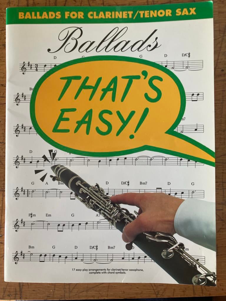 Ballads That's Easy! voor klarinet/tenorsaxofoon, Gebruikt, Ophalen of Verzenden, Klarinet, Thema