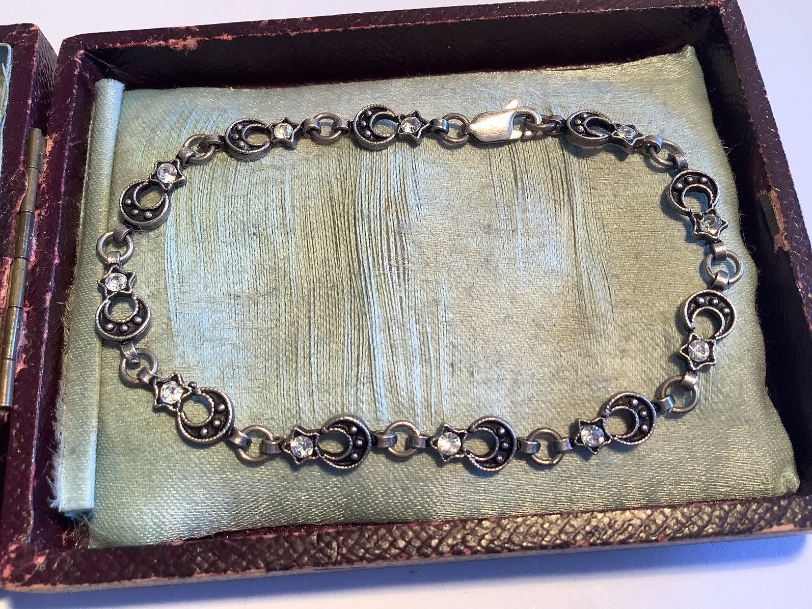 ZILVER 925 ARMBAND MET WITTE EDELSTENEN, Verzenden, Zilver, Armband, Met edelsteen