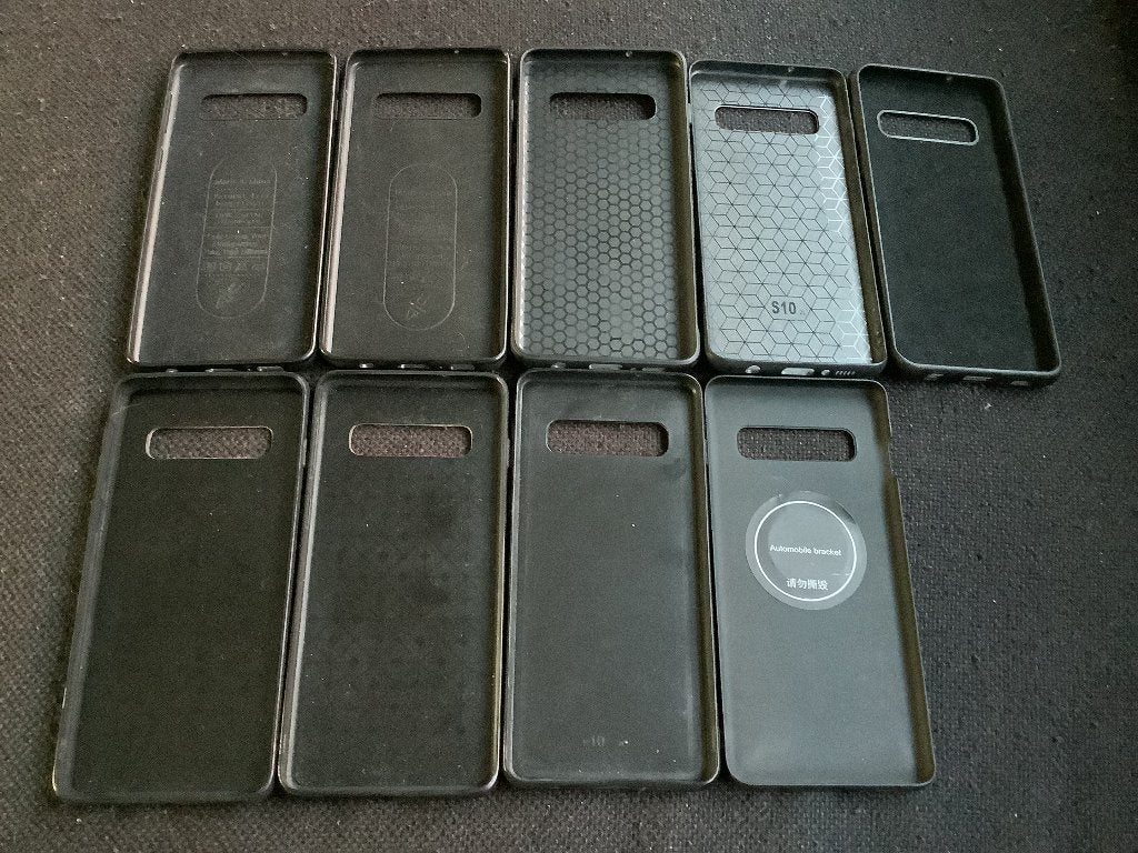 9 telefoonhoesjes Samsung S10, Ophalen of Verzenden, Gebruikt, Overige modellen, Frontje of Cover