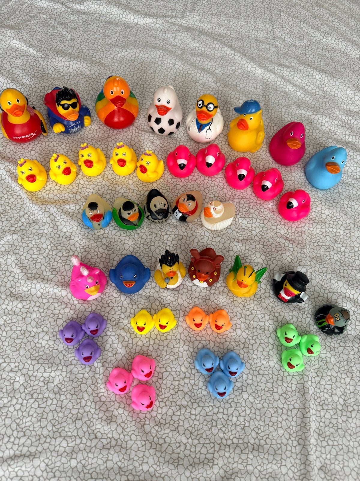 46 badeendjes in prima staat - ook per deel te koop, Ophalen of Verzenden, Zo goed als nieuw, Overige soorten, Beeldje of Figuurtje