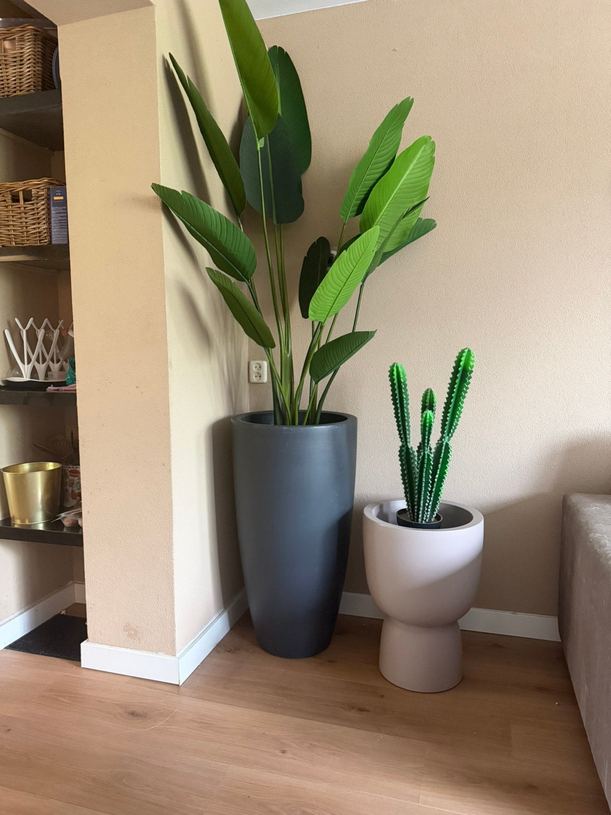 Elho Pure Soft Round High 40 bloempot, Kunststof, 40 cm of meer, Rond, Binnen