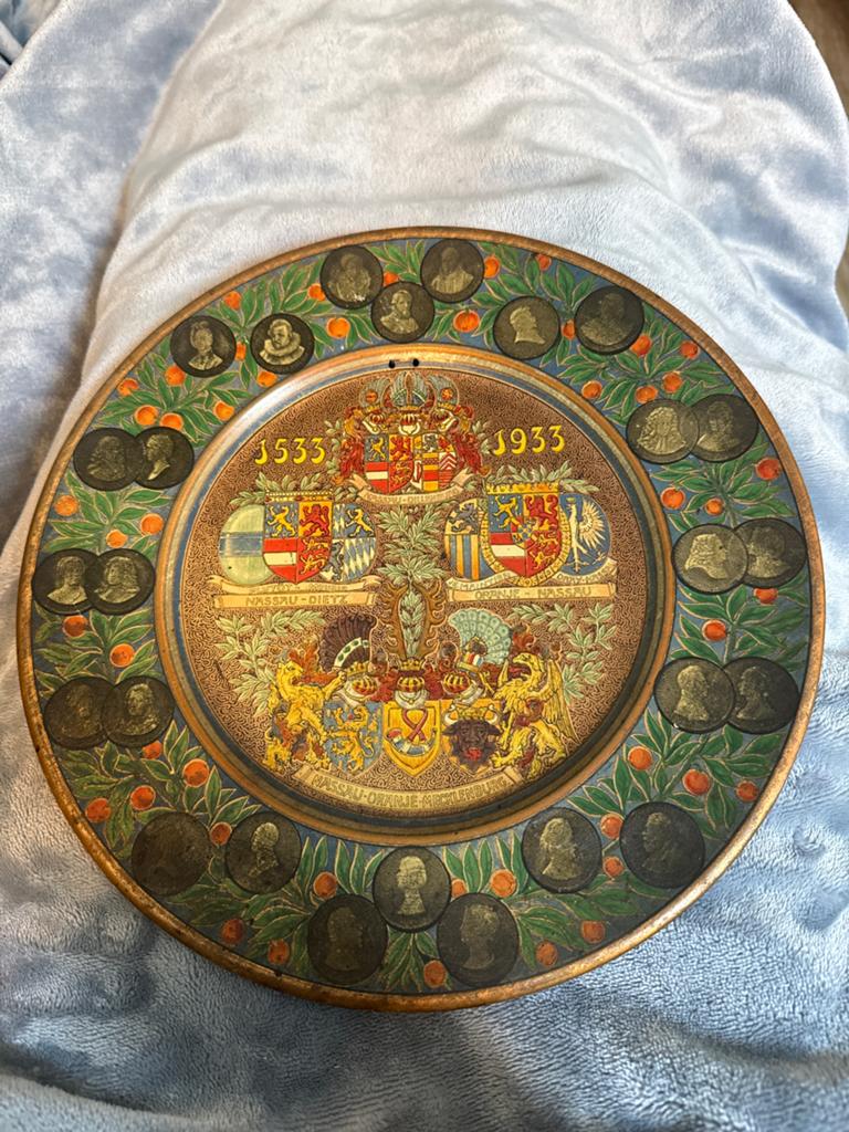 Historisch herdenkingsbord groot 1533-1933 Oranje-Nassau, Verzamelen, Koninklijk Huis en Royalty, Ophalen of Verzenden, Gebruikt