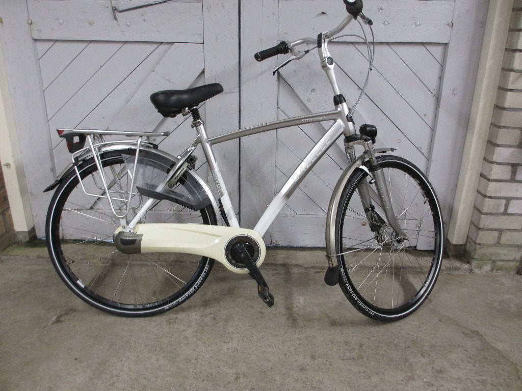 gazelle,zgan,8 versn,53 cm,nwe banden,vering,naagdyn,alu,rvs, Ophalen, Versnellingen, Zo goed als nieuw, Gazelle