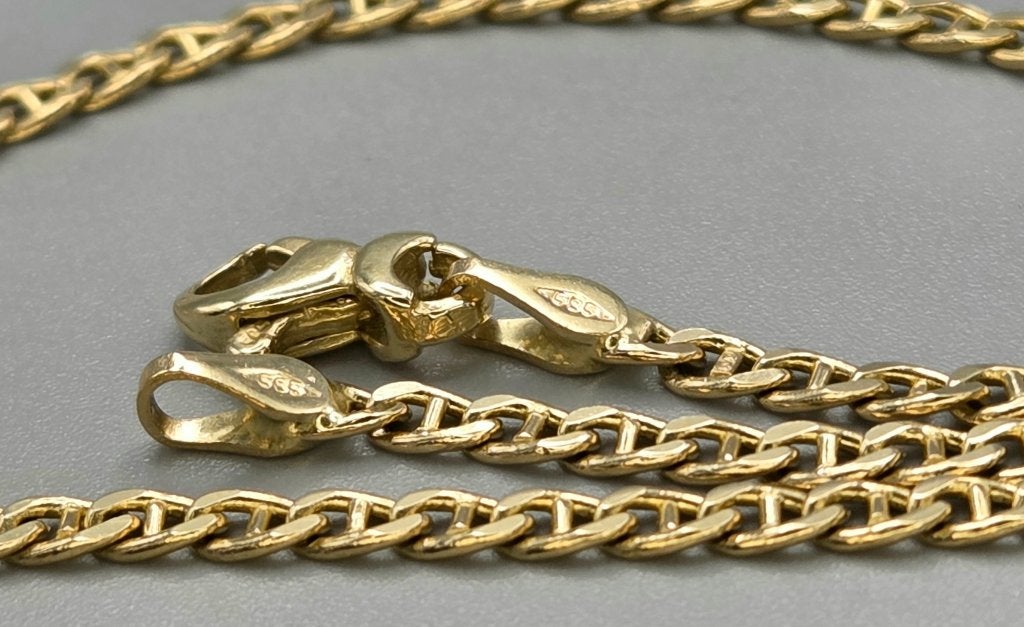 Vintage gouden valkenoog schakel armband. 2026/657, ., Ophalen of Verzenden, Zo goed als nieuw, .