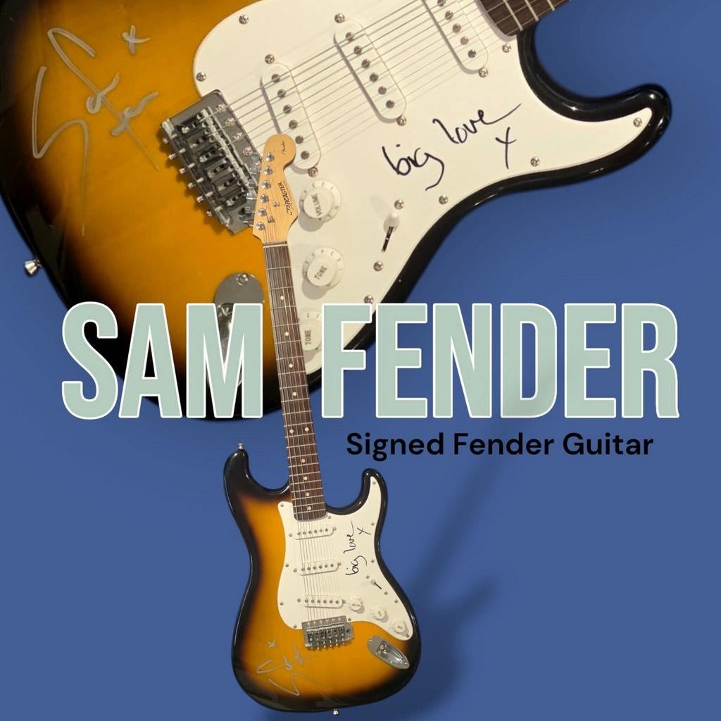 GESIGNEERD Sam Fender - fender gitaar, Ophalen of Verzenden, Zo goed als nieuw, Gebruiksvoorwerp, Gesigneerd