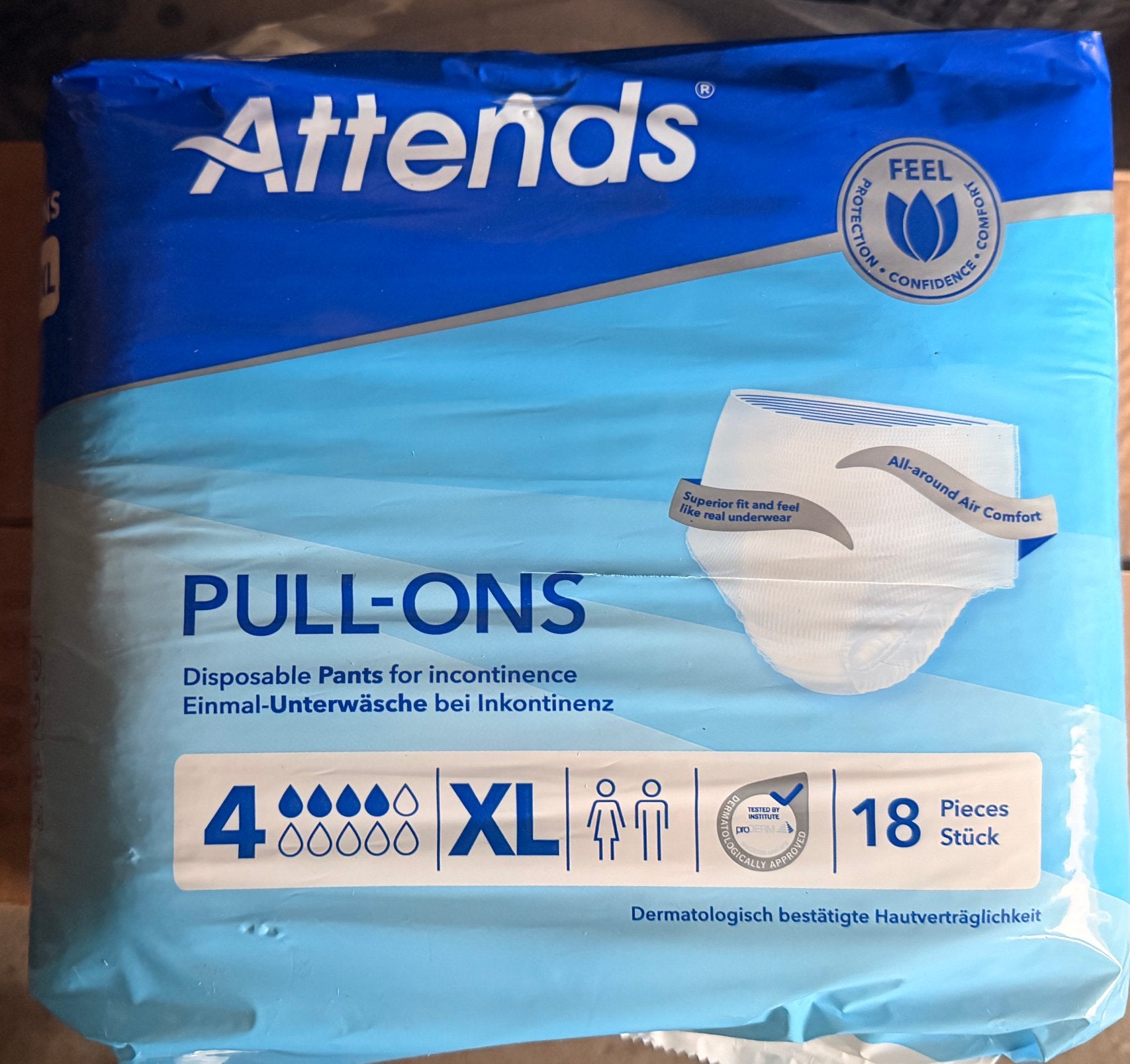 Attends Pull-Ons 4 - XL - 18 stuks, Diversen, Verpleegmiddelen, Ophalen of Verzenden, Nieuw