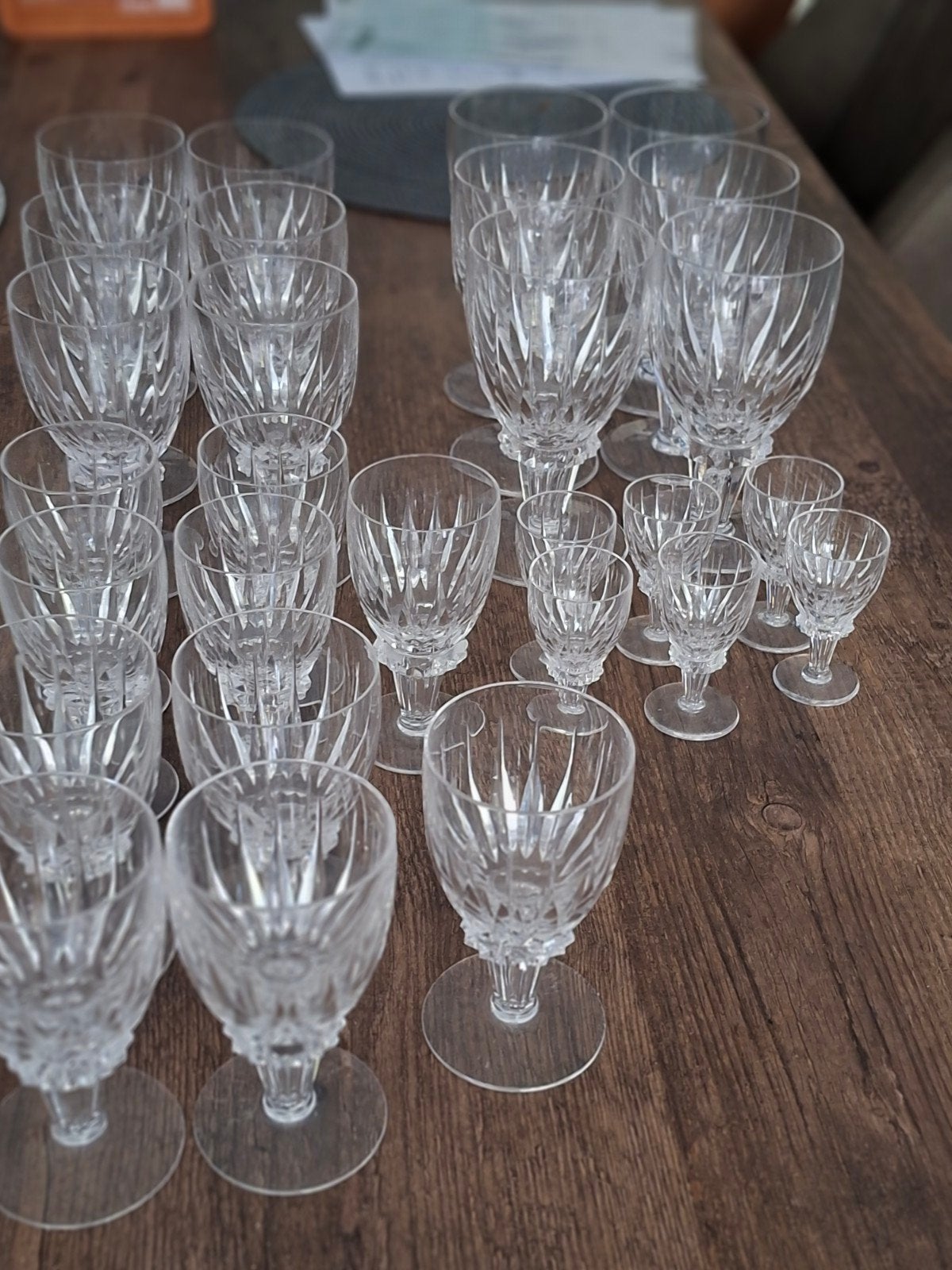 Set van kristallen glazen, Ophalen