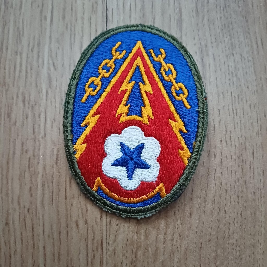 WW2 HQ European theatre USA schoulder badge, Verzamelen, Ophalen of Verzenden, Landmacht, Amerika, Embleem of Badge