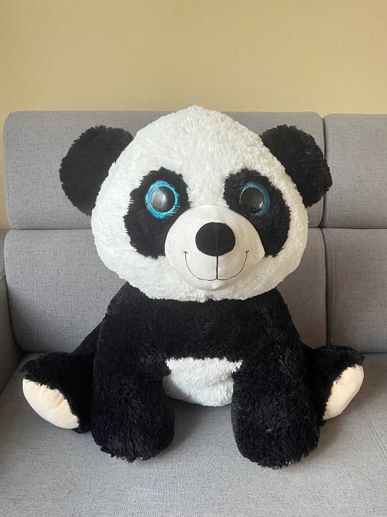 XL panda knuffel met glitterogen | 60 cm, Ophalen of Verzenden, Zo goed als nieuw, Overige typen