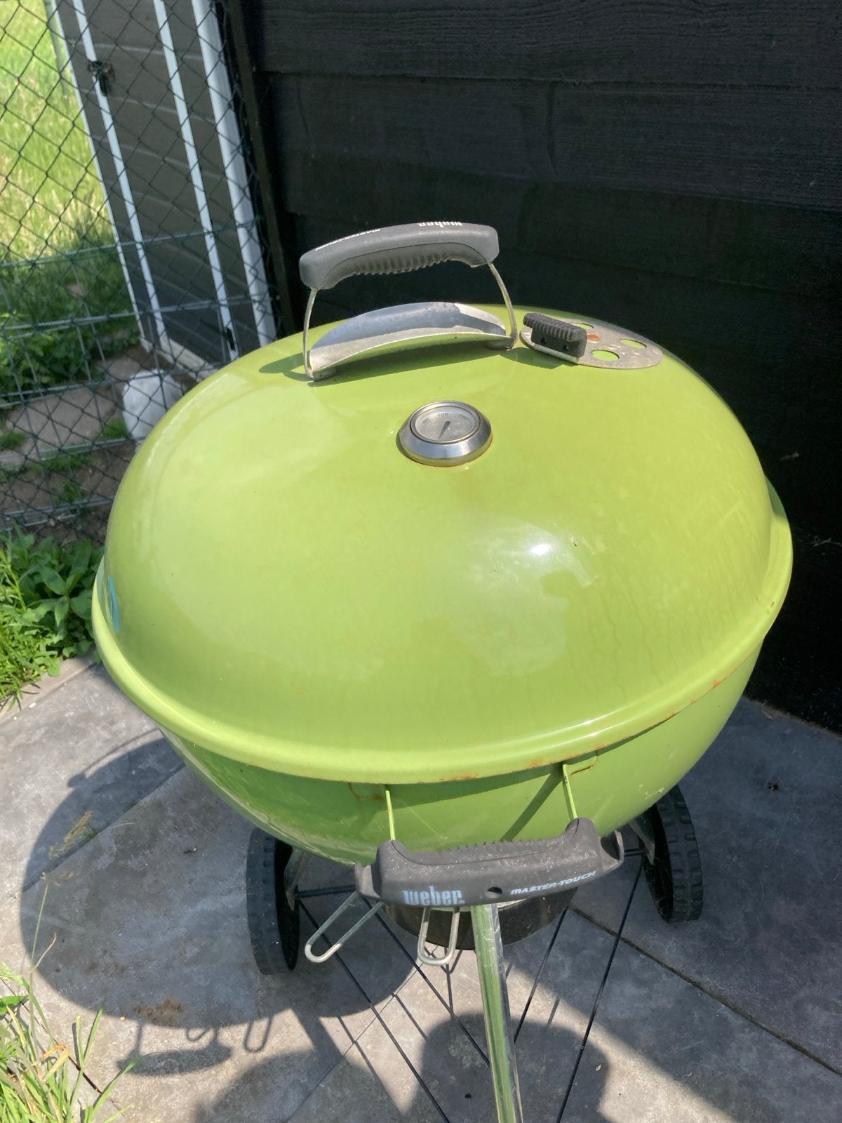 Weber Master-Touch GBS E-5750 Houtskoolbarbecue Groen, Tuin en Terras, Houtskoolbarbecues, Gebruikt, Ophalen