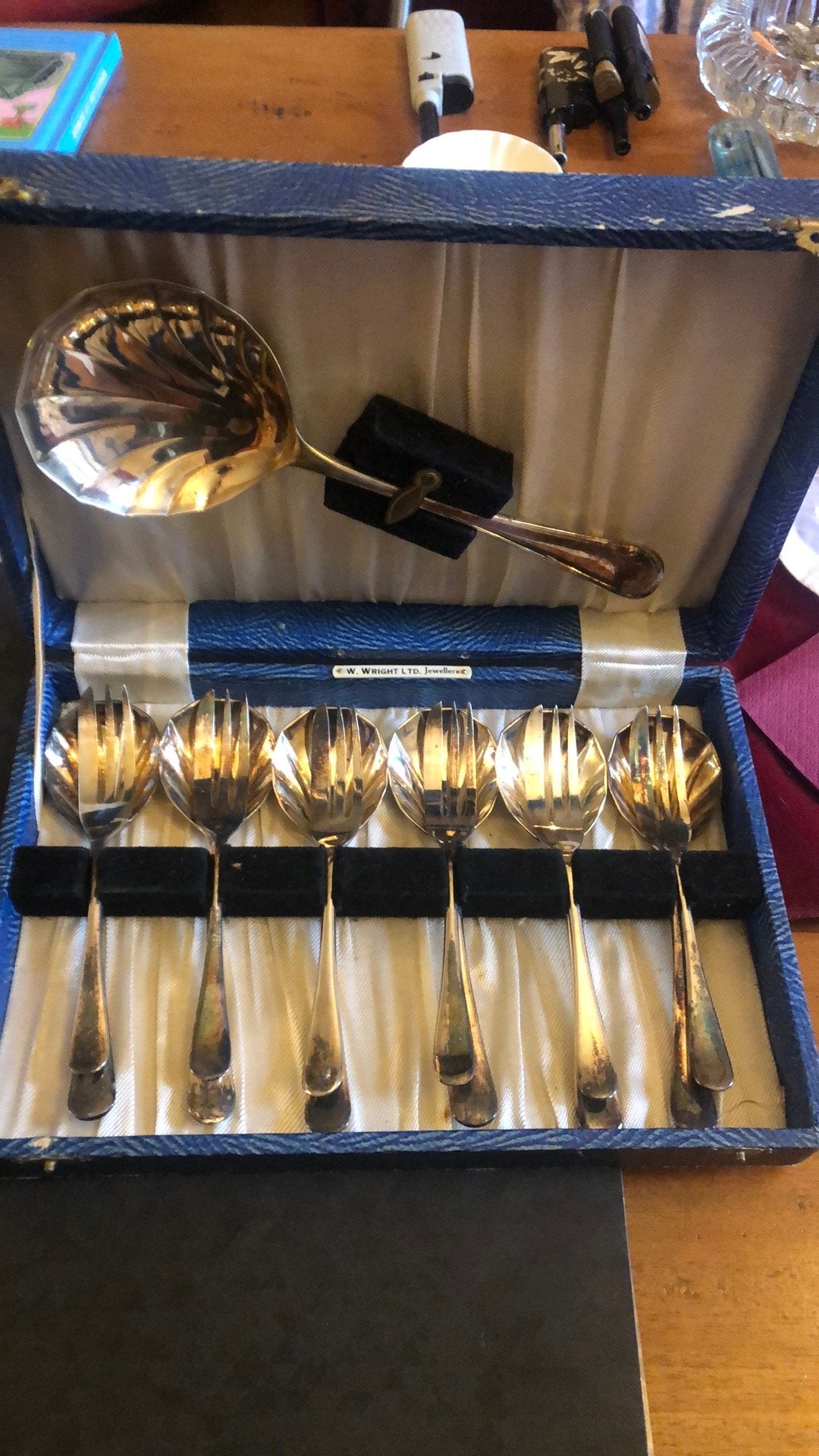 Vintage dessert set engels, Antiek en Kunst, Ophalen of Verzenden