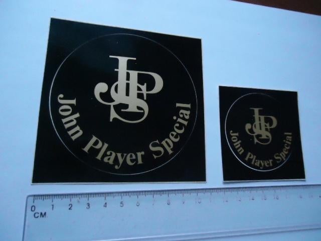 sticker oud Formule 1 JPS John Player ZWART f-1 senna car, Verzamelen, Stickers, Verzenden, Zo goed als nieuw, Bedrijf of Vereniging
