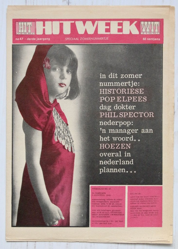 Hitweek nr 47 - 9 augustus 1968, Ophalen of Verzenden, Gelezen, Muziek, Film of Tv